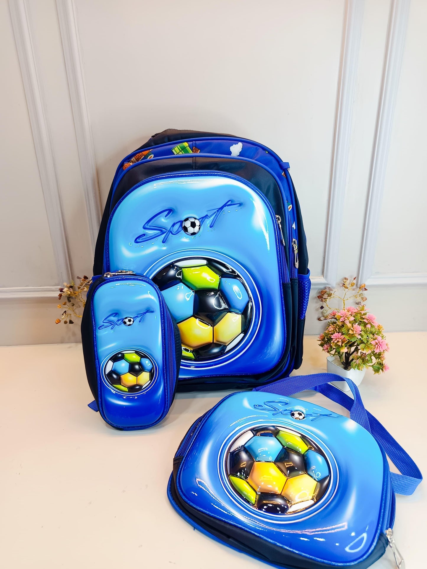 Cartoon Kids' School Backpack Set β Pack of 3