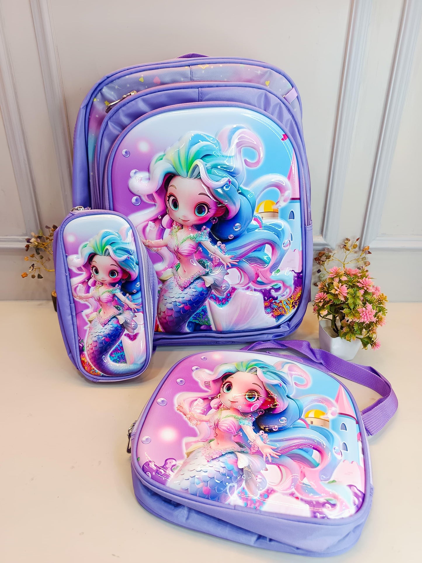 Cartoon Kids' School Backpack Set β Pack of 3