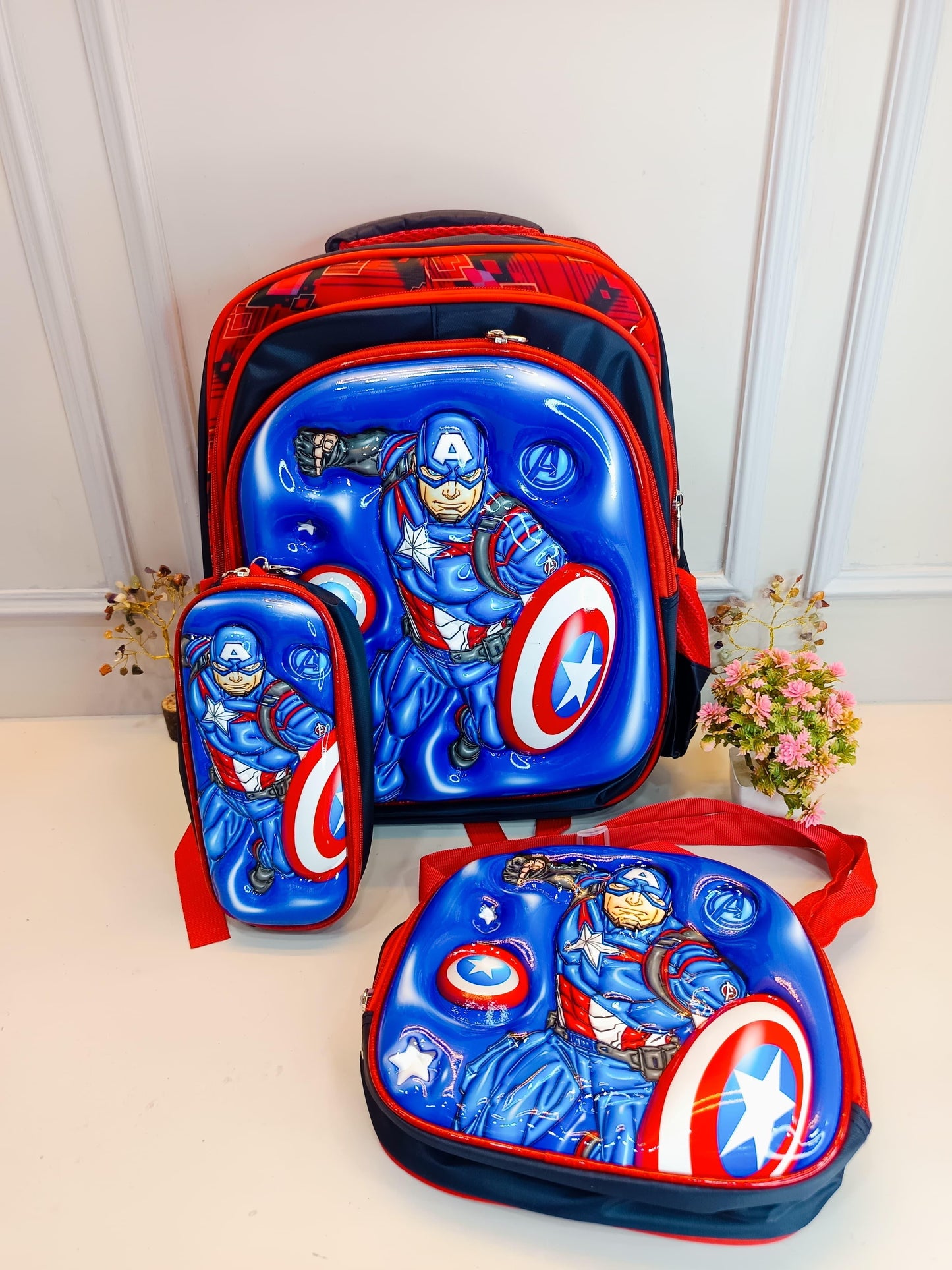 Cartoon Kids' School Backpack Set β Pack of 3