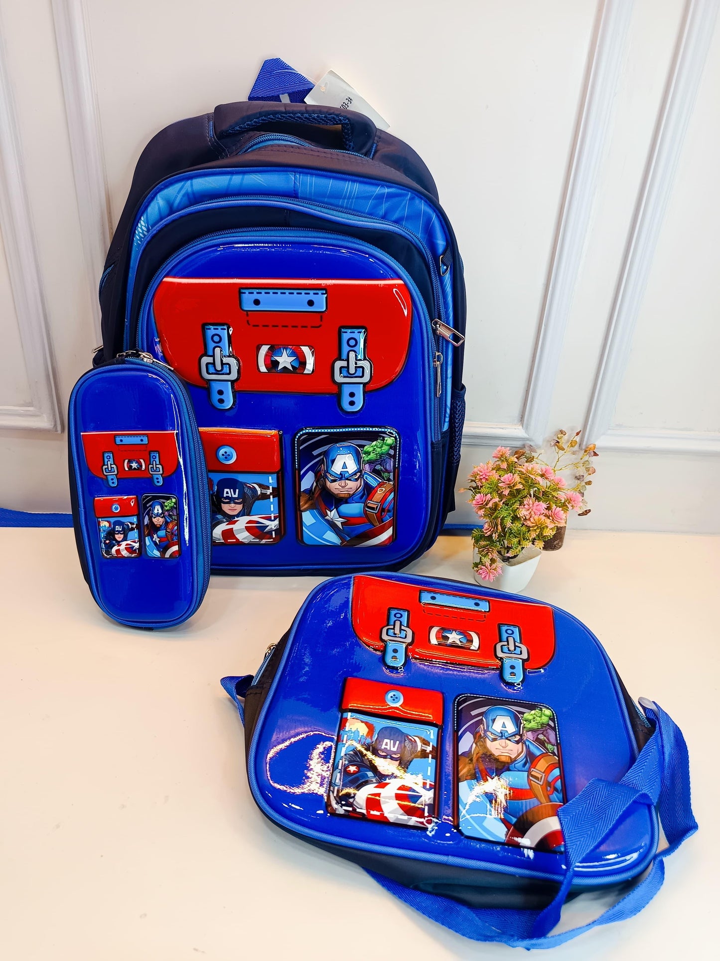 Cartoon Kids' School Backpack Set β Pack of 3