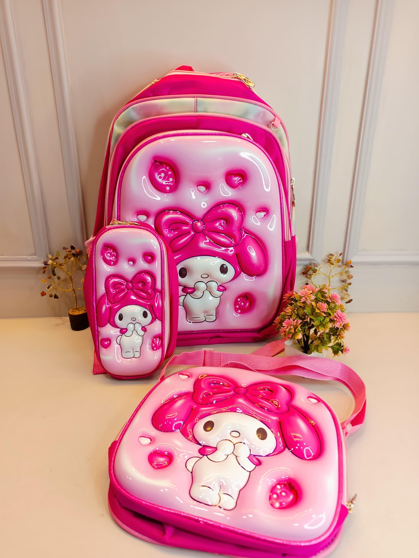 Cartoon Kids' School Backpack Set β Pack of 3