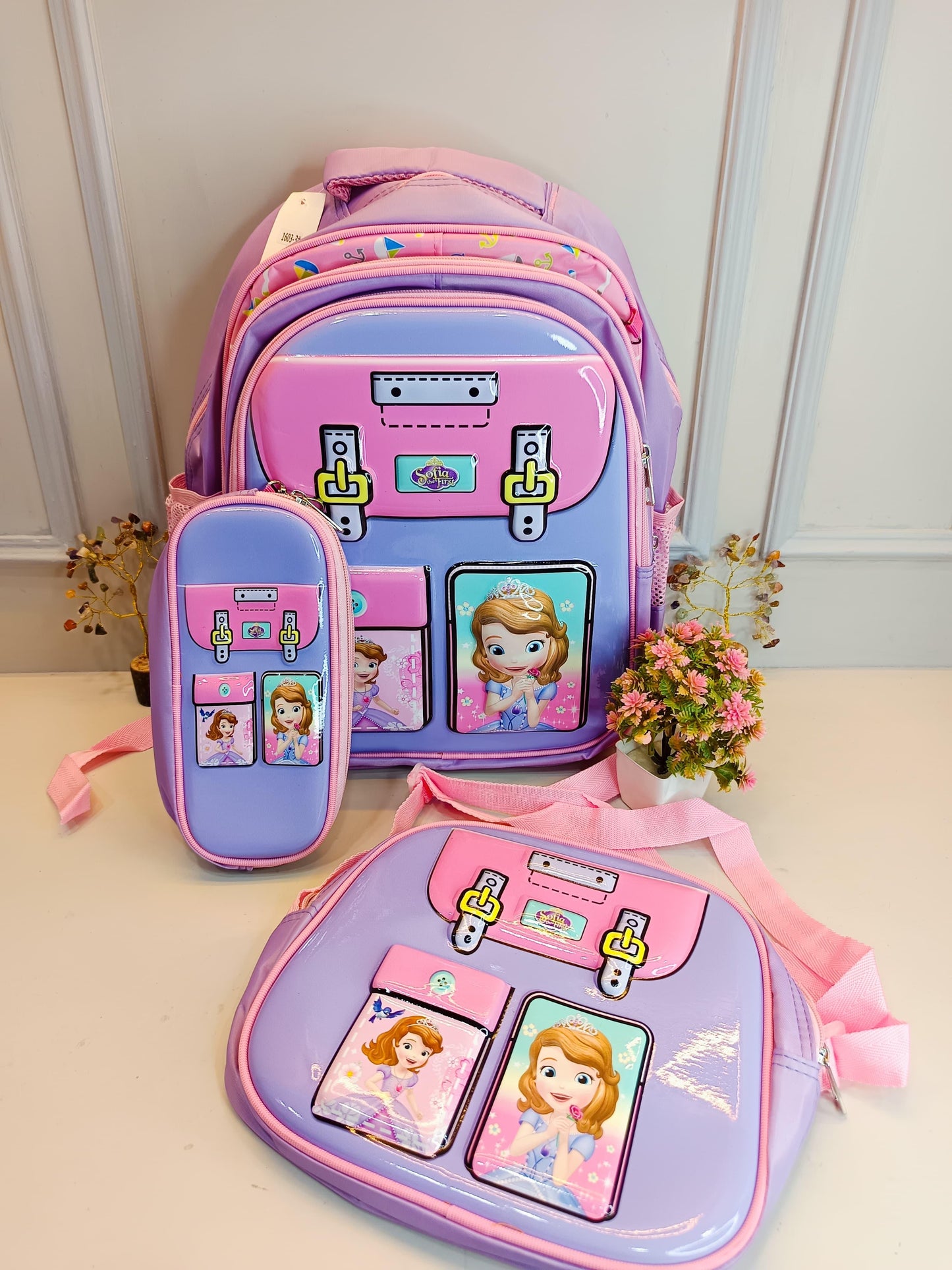 Cartoon Kids' School Backpack Set β Pack of 3