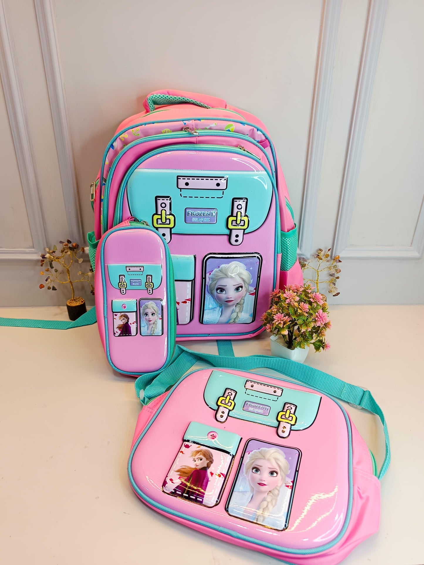 Cartoon Kids' School Backpack Set β Pack of 3