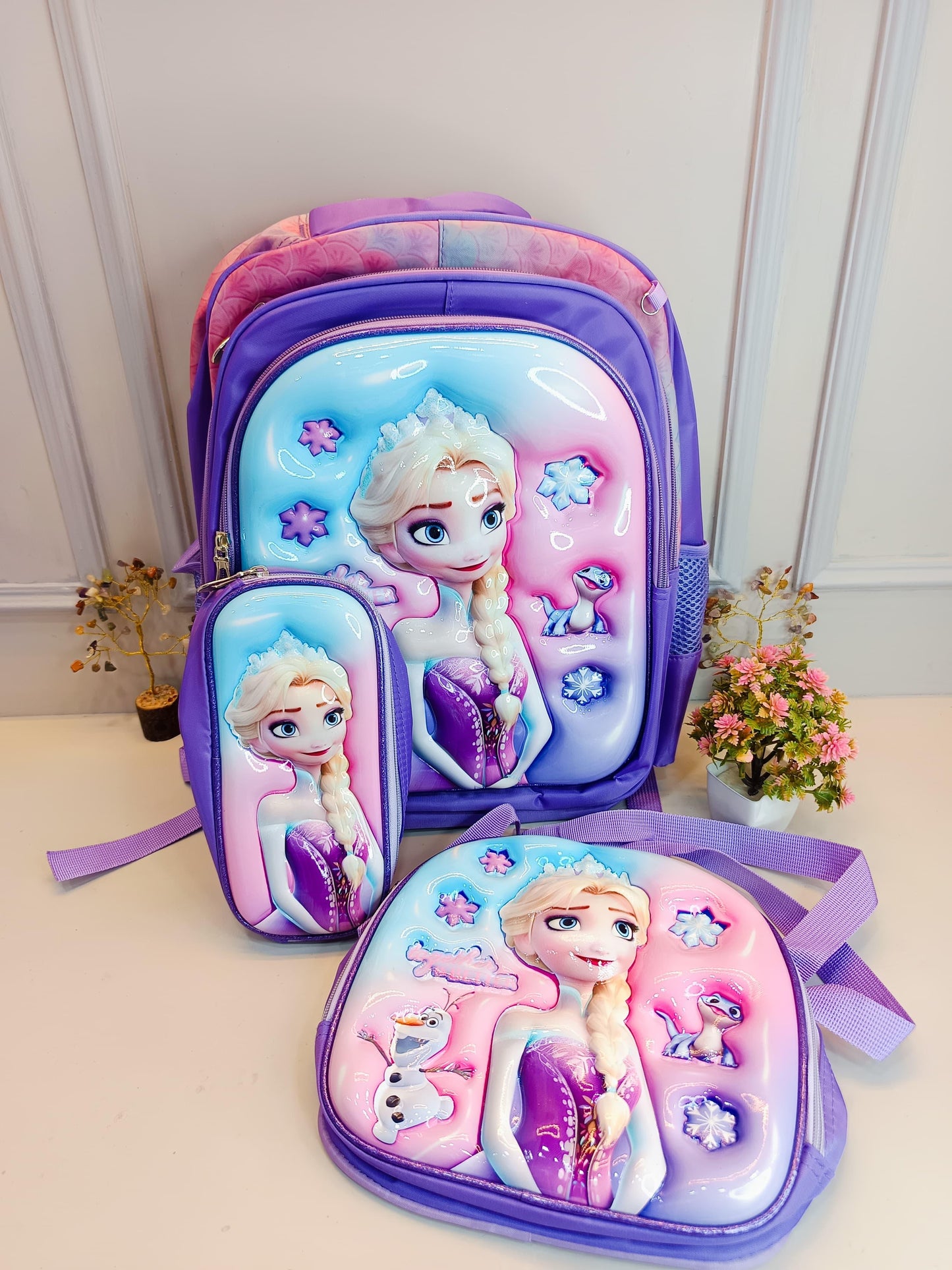 Cartoon Kids' School Backpack Set β Pack of 3